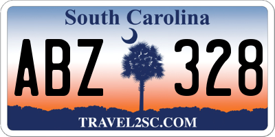 SC license plate ABZ328