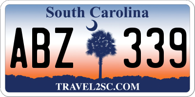 SC license plate ABZ339