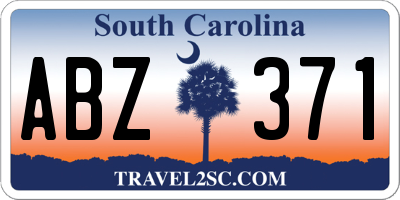 SC license plate ABZ371