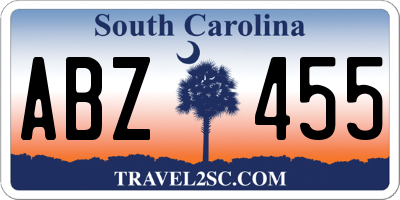 SC license plate ABZ455