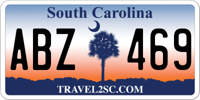 SC license plate ABZ469