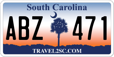 SC license plate ABZ471