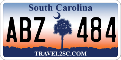 SC license plate ABZ484
