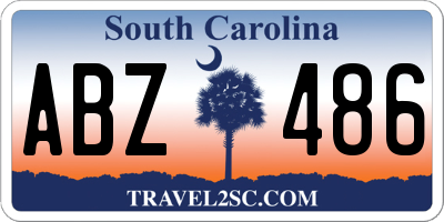 SC license plate ABZ486