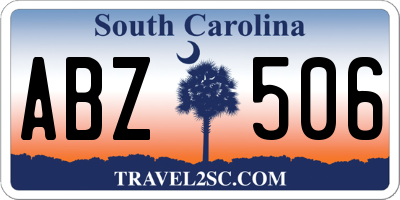 SC license plate ABZ506