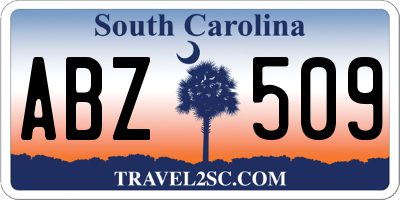 SC license plate ABZ509