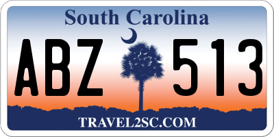 SC license plate ABZ513