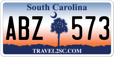 SC license plate ABZ573