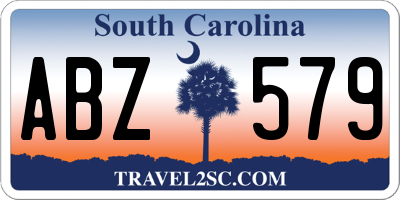 SC license plate ABZ579