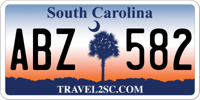 SC license plate ABZ582