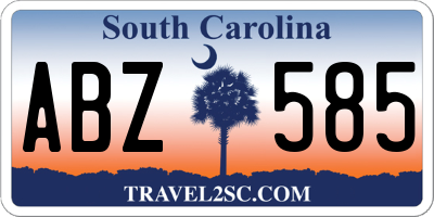 SC license plate ABZ585