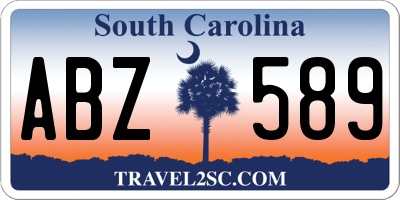 SC license plate ABZ589