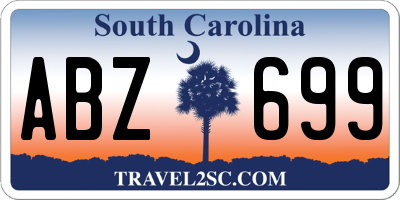 SC license plate ABZ699