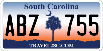 SC license plate ABZ755
