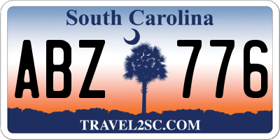 SC license plate ABZ776
