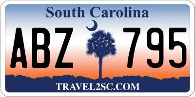 SC license plate ABZ795
