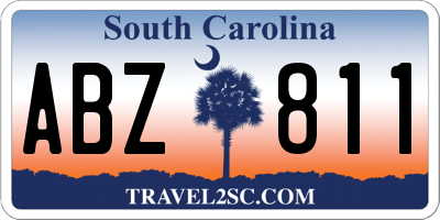 SC license plate ABZ811
