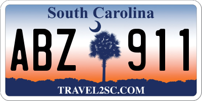 SC license plate ABZ911