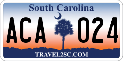 SC license plate ACA024