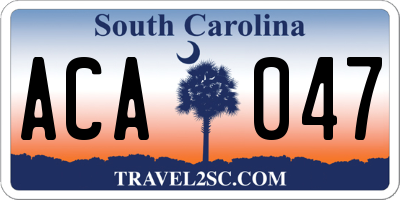 SC license plate ACA047
