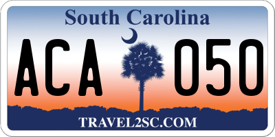SC license plate ACA050