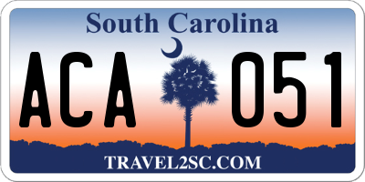SC license plate ACA051