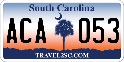 SC license plate ACA053
