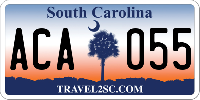SC license plate ACA055