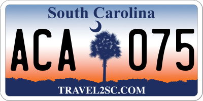 SC license plate ACA075
