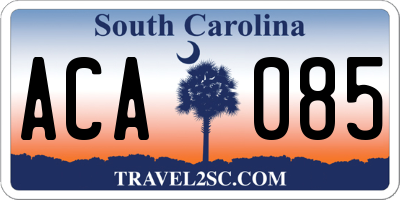 SC license plate ACA085