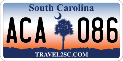 SC license plate ACA086