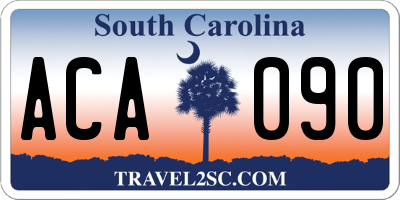 SC license plate ACA090