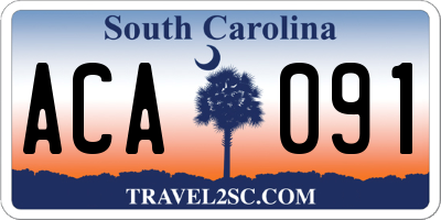 SC license plate ACA091
