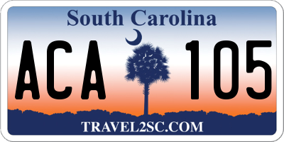 SC license plate ACA105