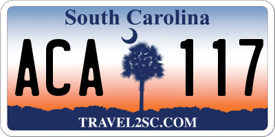 SC license plate ACA117