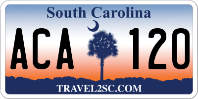 SC license plate ACA120
