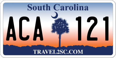 SC license plate ACA121