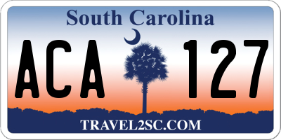 SC license plate ACA127