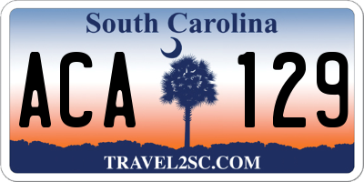 SC license plate ACA129
