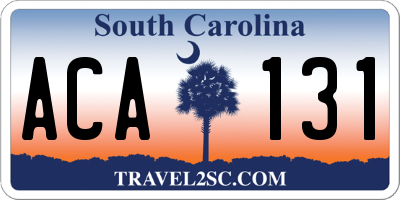 SC license plate ACA131