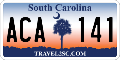 SC license plate ACA141