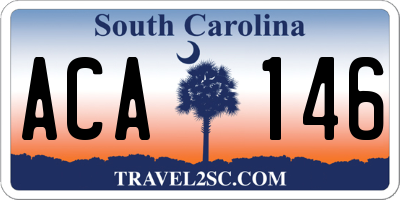 SC license plate ACA146