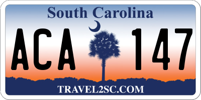 SC license plate ACA147