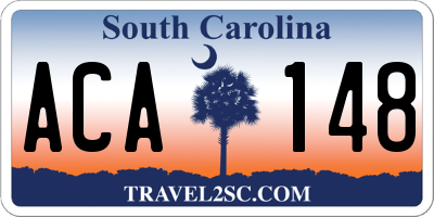 SC license plate ACA148