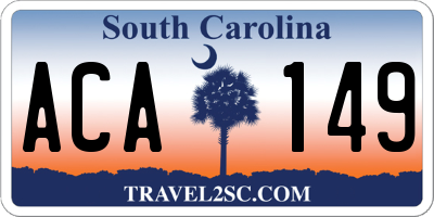 SC license plate ACA149