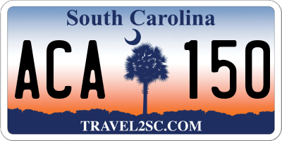 SC license plate ACA150