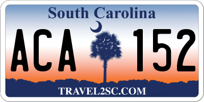 SC license plate ACA152
