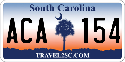 SC license plate ACA154