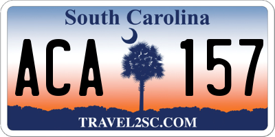 SC license plate ACA157