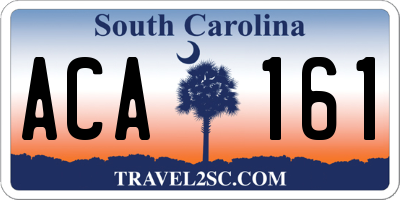SC license plate ACA161